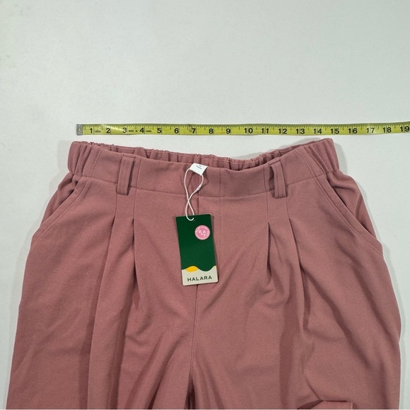 New Halara Flex™ High Waist Wide Leg Waffle Work Pants Rose Tan - Picture 10 of 10